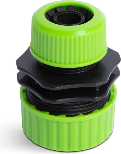 Kunststoffadapter für Gartenschläuche 1/2" bis 3/4" grün/schwarz