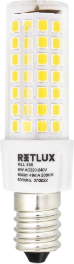 Ampoule LED RETLUX pour hotte E14 6 W blanc chaud