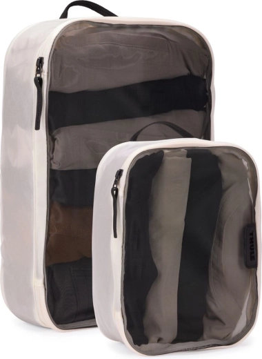 Thule Reise-Organizer-Set Packing Cube (1× mittelgroß und 1× klein), Weiß