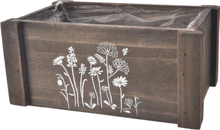 MEADOW wooden crate, brown, large