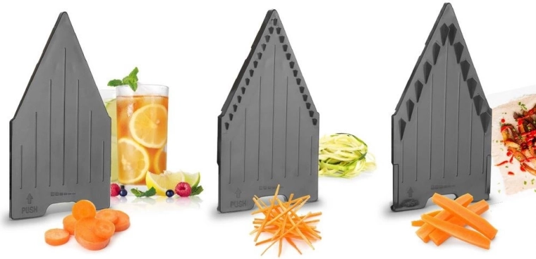 3 inserts interchangeables pour tranches et julienne