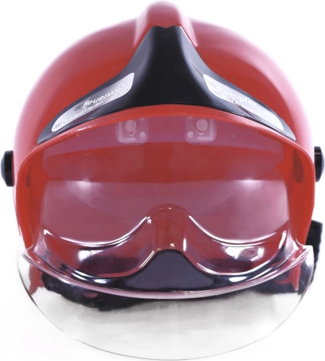 Flip-up clear visor for realistic play