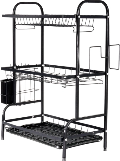 Stable metal frame with drip tray