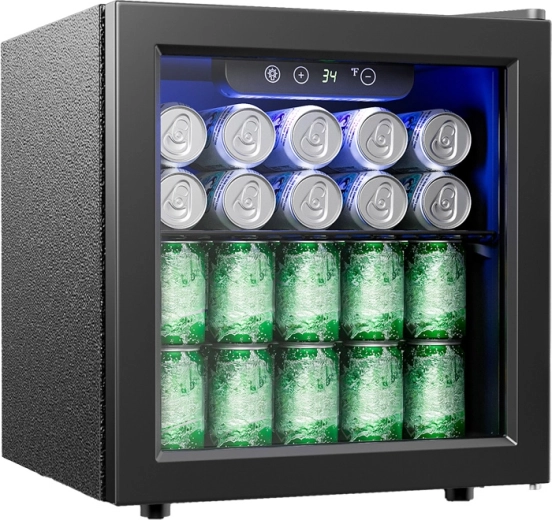 Euhomy Beverage Display Fridge 37 L – Black