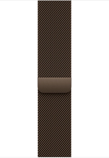 Dunkelbraunes Milanaise-Armband für Gehäuse mit 46 mm, Größe M/L