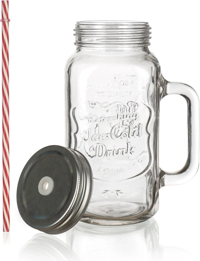 Bequemer Henkel und elegantes Glas