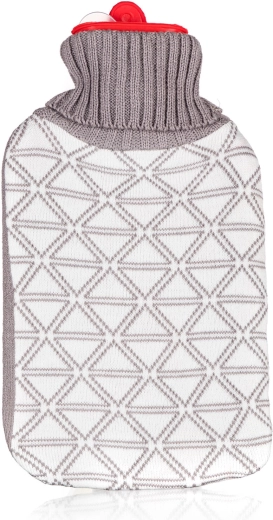 Triangles 2 L Hot Water Bottle with Textile Cover