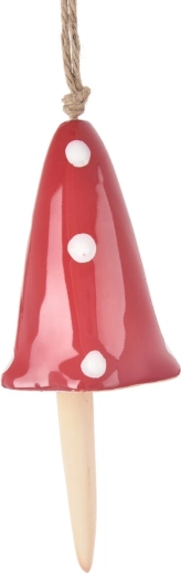 Ceramic decorative bell – Red Fly Agaric