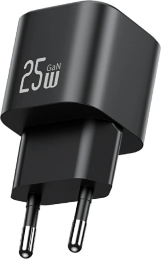 Usams JC-serie 25 W GaN mini snellader USB‑C zwart