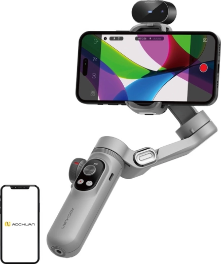 Aochuan Smart X Pro smartphone stabilizer with AI sensor, gray