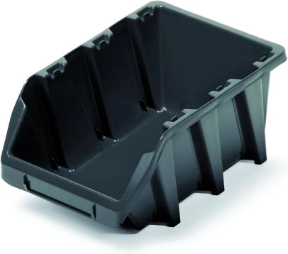 Kunststof opbergbox BINEER LONG, zwart, 160 × 98 × 70 mm