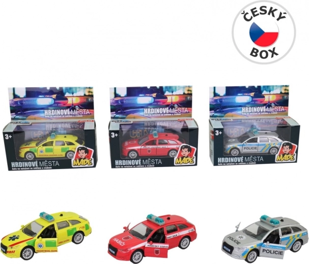 City Heroes Car – Czech labels, die-cast car with light and sound