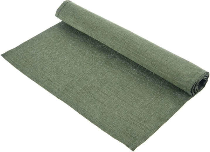 Chemin de table vert en polyester 140 × 40 cm