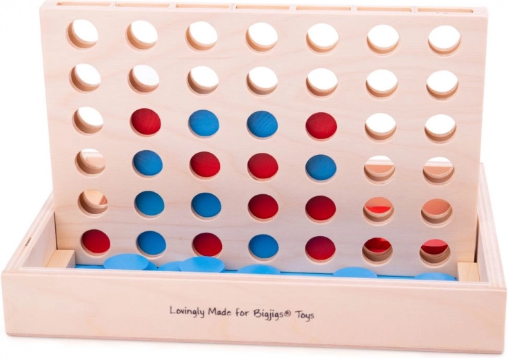 Wooden strategy game Connect Four BIGJIGS TOYS