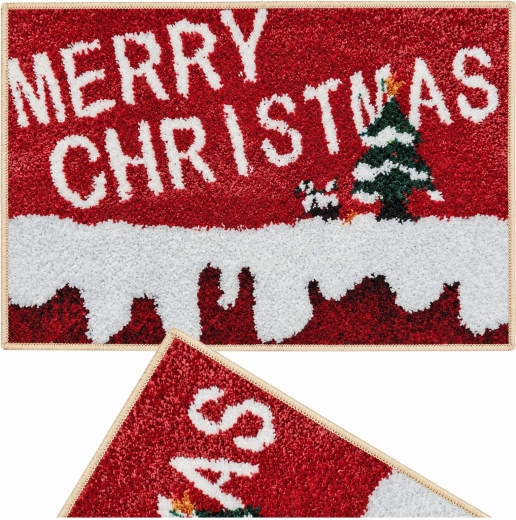 Paillasson d’entrée de Noël Merry Christmas 50 × 80 cm