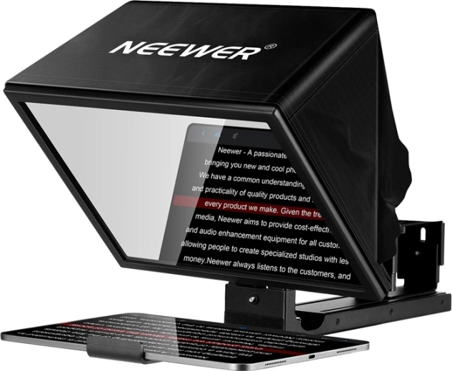 Neewer Basics X12B Adjustable 12" Aluminum Alloy Teleprompter