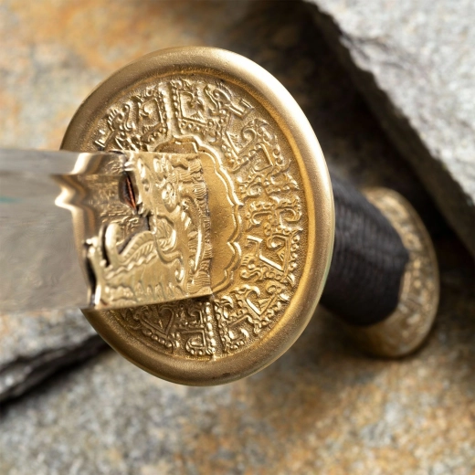 Messing-Parierstange und Seidenwicklung