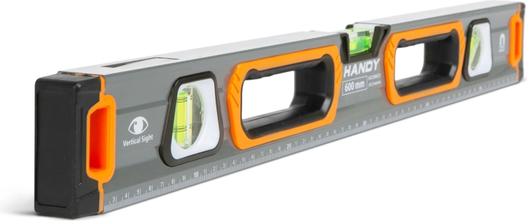Niveau à bulle magnétique en aluminium avec fiole miroir 600 mm