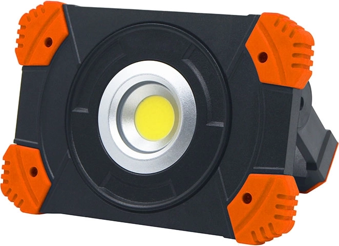 Solight draagbare oplaadbare LED-schijnwerper 10 W 1000 lm oranje-zwart