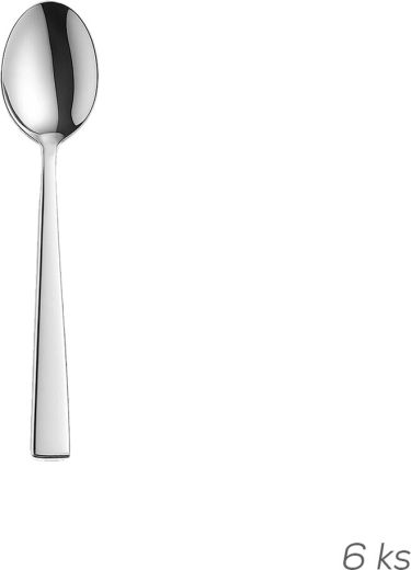 Stainless steel mocca spoons Plain, 6 pcs