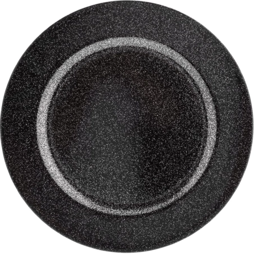 Black glitter placemat 33 cm