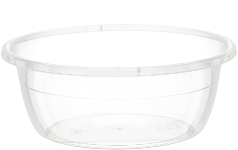 Bol rond en plastique transparent 10 L