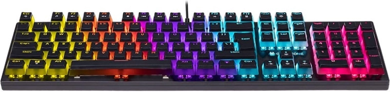 RGB “pudding” backlighting for maximum visibility