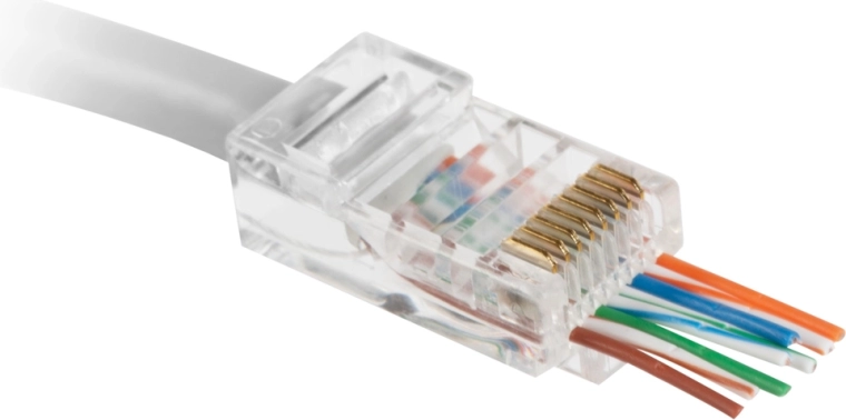 Doorvoerbare modulaire stekker RJ45 8P8C Cat.5e