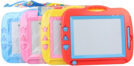 Kunststof tekenbord met stempels 35 × 29 cm