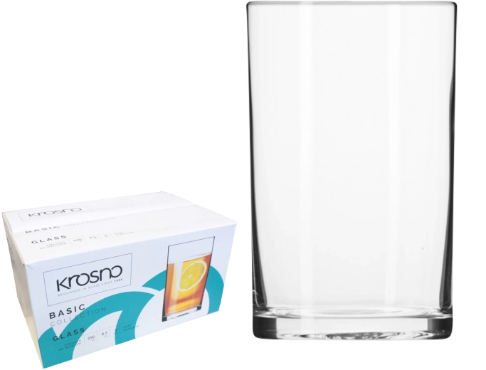 Krosno Basic Glass Set 250 ml, 6 pcs