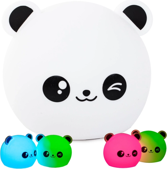 kinder-nachtlampje panda RGB van zacht siliconen met aanraking