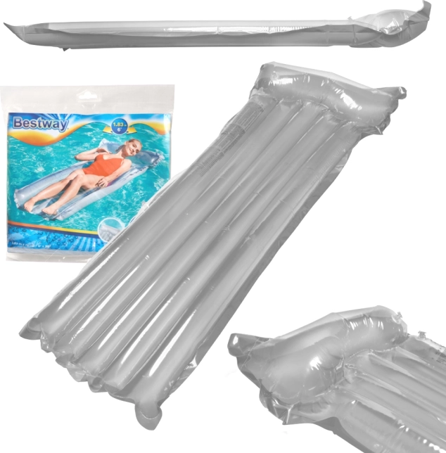 Opblaasbare matras voor op het water van Bestway grijs