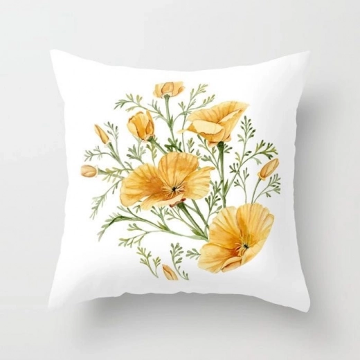 Housse décorative de coussin à fleurs – Motif VIII