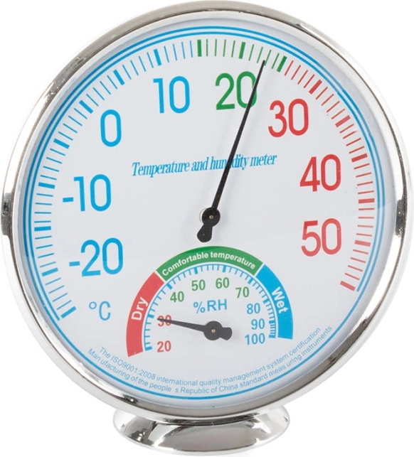 Analoge thermometer en hygrometer