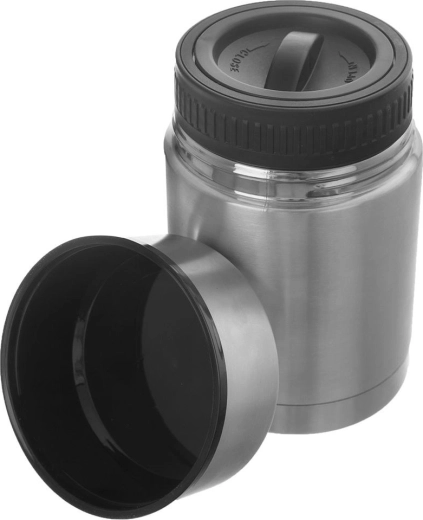 Practical wide mouth and lid as a bowl