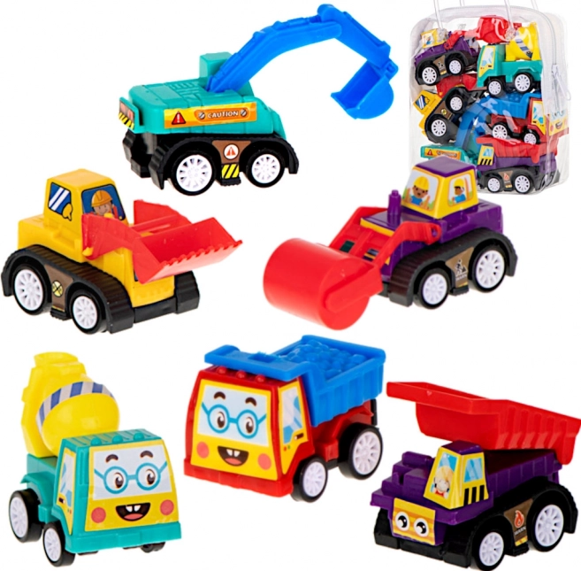 Bausatz mit 6 angetriebenen Baufahrzeugen