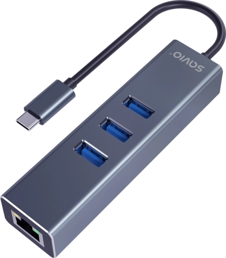 Savio AK-57 USB-C Hub with Gigabit Ethernet