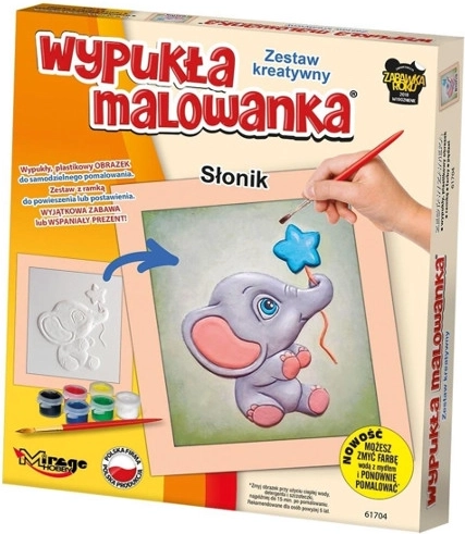 Milusie olifantje – 3D reliëfschilderen creatieve set