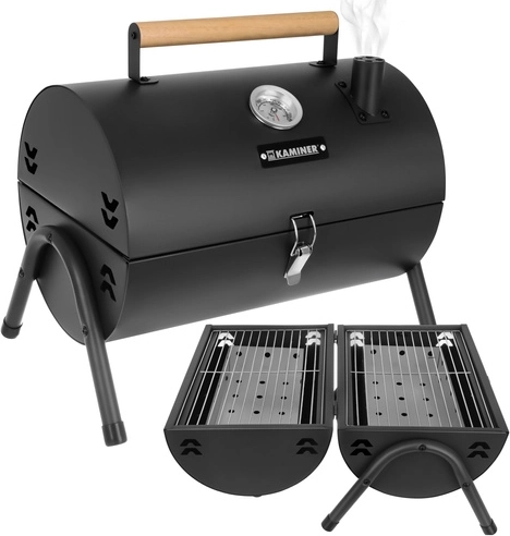 Zwei Roste und zwei Schalen für gleichmäßige Hitze