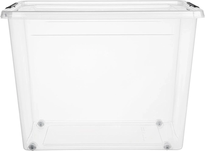 SimpleStore Aufbewahrungsbox mit Deckel auf Rollen 80 l