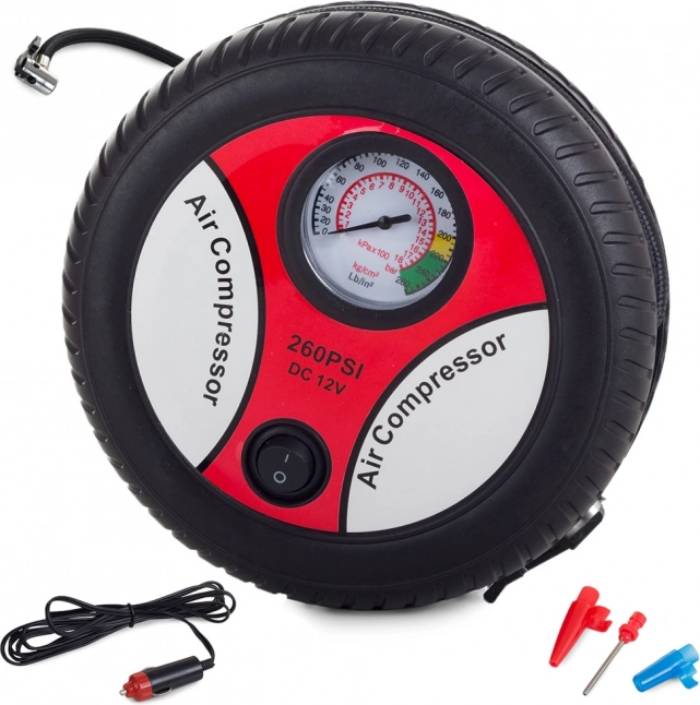 Kompakter 12V-Autokompressor, 260 PSI für Reifen und Sportausrüstung