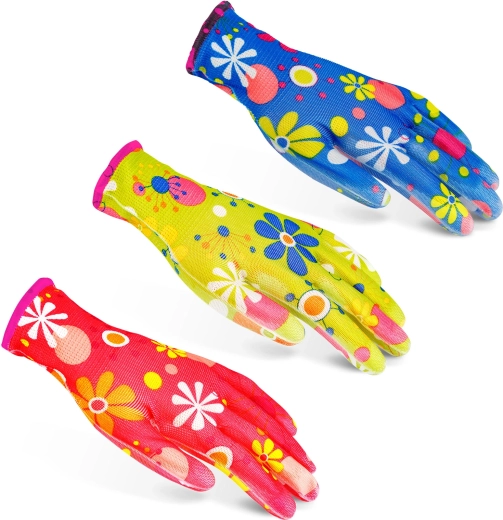 Gants de jardinage à motifs - 1 pièce