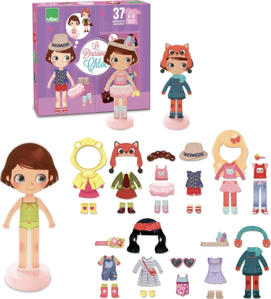 Magnetic Wooden Dress-Up Doll Chloe