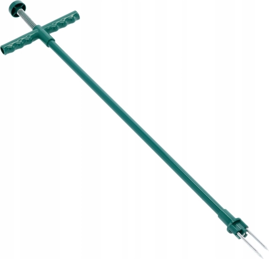 Ergonomic T‑handle and spring for comfortable work