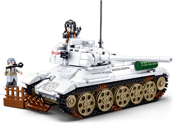 Sluban Schlacht um Budapest – weißer Panzer T‑34/85 Baukasten