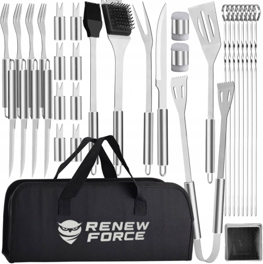 Renew Force BBQ tool set 33 in 1 in a case
