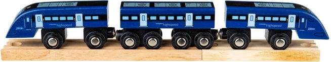 Bigjigs Rail blue high-speed train