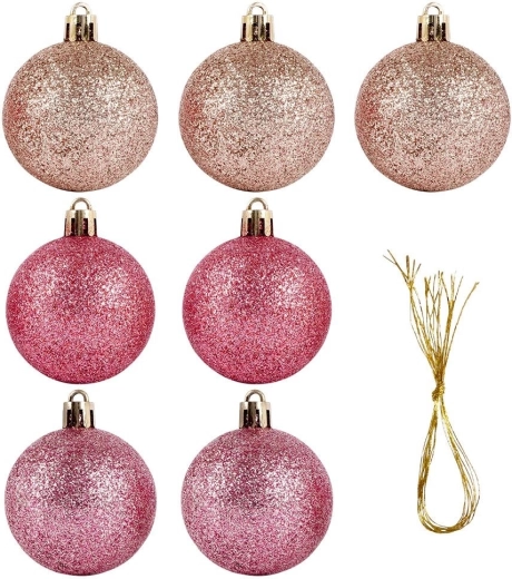 Glitter effect in three shades of pink