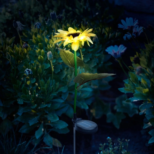 LED-zonnebloem op zonne-energie, 75 cm