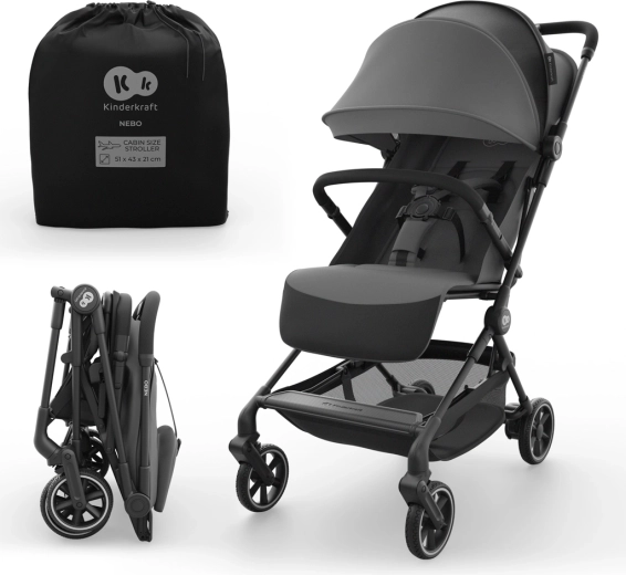 Kinderkraft NEBO sportieve buggy cabin platinum grey